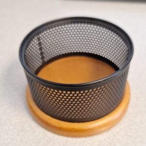 Black and Brown Mesh Basket Organizer